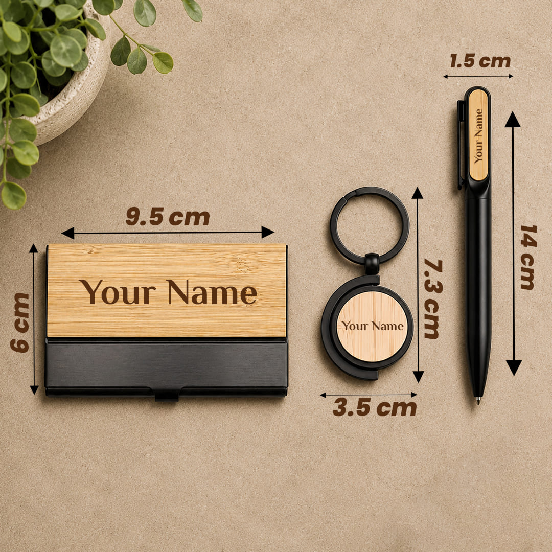 Business Gifting Essentials Set with Pen, Keychain & Card Holder